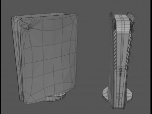 sony playstation 5 with contoller low-poly Model 3D