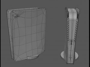 sony playstation 5 with contoller low-poly 3D Model