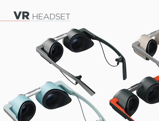 modern looking minimalist vr headset Modelo 3D .c4d .max .obj .3ds .fbx .stl .blend
