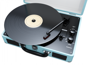 victrola vintage suitcase record player low-poly Modèle 3D