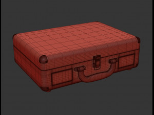 victrola vintage suitcase record player low-poly Modèle 3D