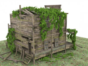 old abandoned wild west building 3D Modell