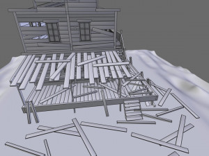 old abandoned wild west building 3D Modell
