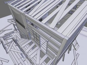 old abandoned wild west building 3D Modell