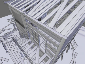 old abandoned wild west building 3D Model