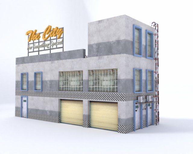 city building Model 3D .c4d .max .obj .3ds .fbx .stl .blend 