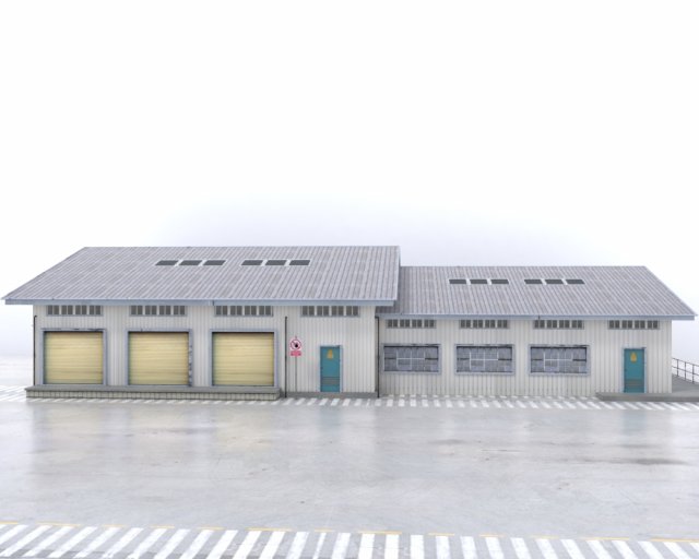 warehouse 3D Модель .c4d .max .obj .3ds .fbx .stl .blend 