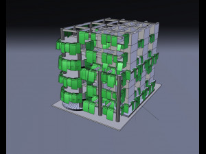 old abandoned damaged building 3D मॉडल