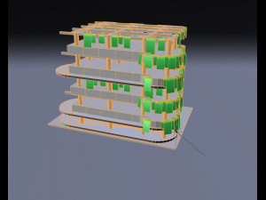 old abandoned damaged building 3D मॉडल
