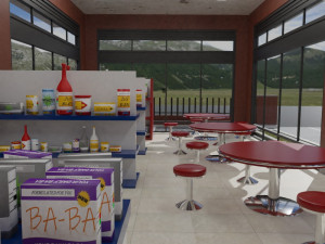 commercial store building low poly pbr high quality Modèle 3D