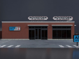 commercial store building low poly pbr high quality Modèle 3D