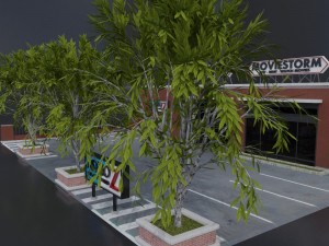 commercial store building low poly pbr high quality Modèle 3D