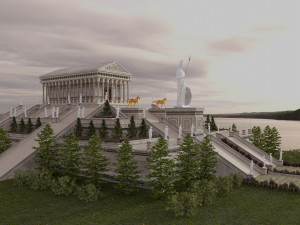 greece architecture historical temple building parthenon Model 3D