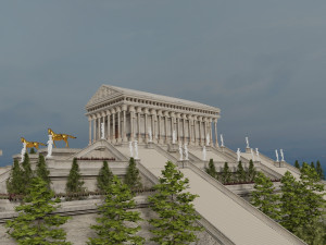 greece architecture historical temple building parthenon Modelo 3D