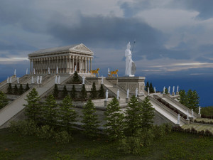 greece architecture historical temple building parthenon Modelo 3D