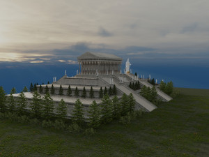 greece architecture historical temple building parthenon Modelo 3D