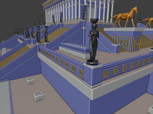 greece architecture historical temple building parthenon Modelo 3D