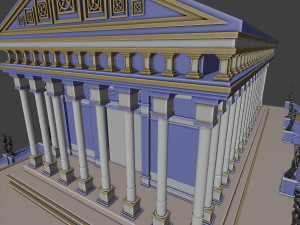 greece architecture historical temple building parthenon Modelo 3D
