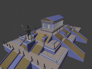 greece architecture historical temple building parthenon Modelo 3D