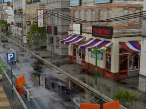 realistic urban city building pack low-poly 3D Model