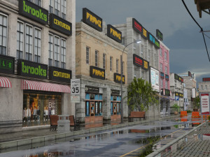realistic urban city building pack low-poly Modelo 3D