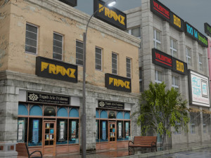 realistic urban city building pack low-poly Modelo 3D
