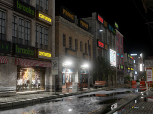 realistic urban city building pack low-poly Modelo 3D