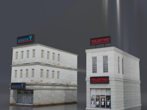 realistic urban city building pack low-poly Modelo 3D