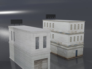 realistic urban city building pack low-poly Modelo 3D