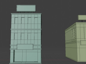 realistic urban city building pack low-poly Modelo 3D