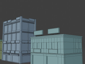 realistic urban city building pack low-poly Modelo 3D