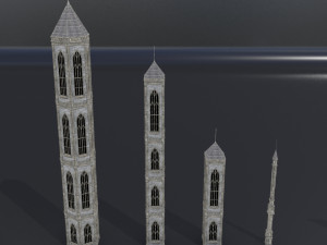 old medieval gothic castle historical fantasy Modelo 3D