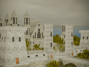 old medieval gothic castle historical fantasy Modelo 3D