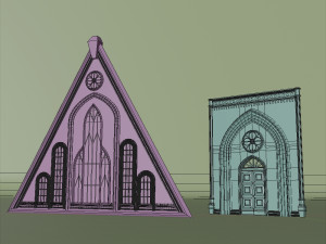 old medieval gothic castle historical fantasy Modelo 3D
