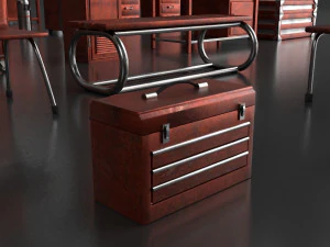 post apocalypse metal warehouse furniture pack 3D Model