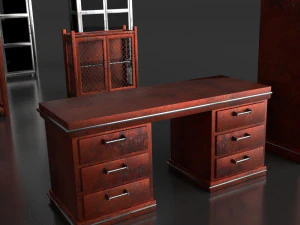 post apocalypse metal warehouse furniture pack 3D Model
