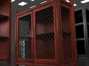 post apocalypse metal warehouse furniture pack 3D Model