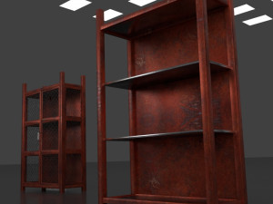 post apocalypse metal warehouse furniture pack Modelo 3D
