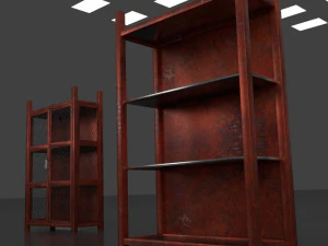 post apocalypse metal warehouse furniture pack 3D Model