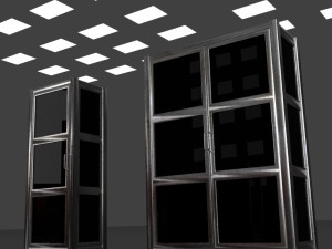 post apocalypse metal warehouse furniture pack Modelo 3D