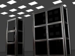 post apocalypse metal warehouse furniture pack 3D Model