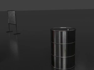 post apocalypse metal warehouse furniture pack 3D Model