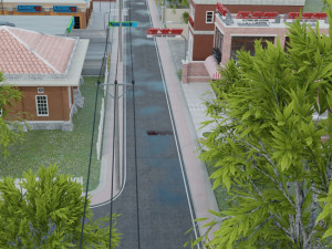 3d small city town tileable scene 3D Модель