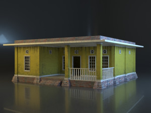 3d small city town tileable scene 3D Модель