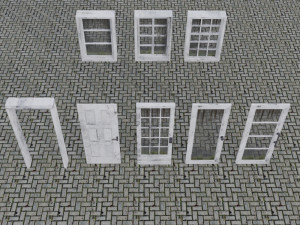 building set apocalypse war old ruin survival Modelo 3D