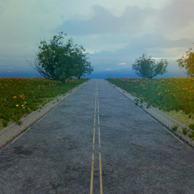 destroyed road sets apocalypse Modèle 3D .c4d .max .obj .3ds .fbx .stl .blend 