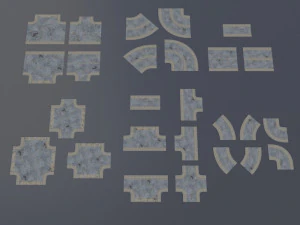 зруйнована дорога викликає апокаліпсис 3D Модель