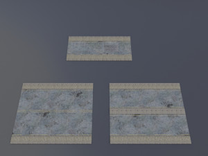 destroyed road sets apocalypse Modèle 3D