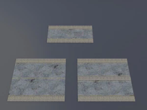 зруйнована дорога викликає апокаліпсис 3D Модель