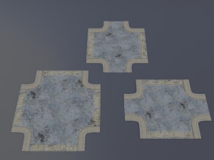 destroyed road sets apocalypse Modèle 3D